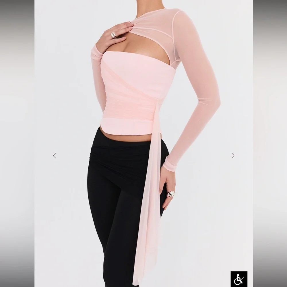 House of CB Mistress Rocks Peony Long Sleeve Corset - Picture 5 of 16